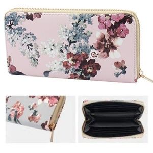 FLORAL SINGLE ZIP WALLET